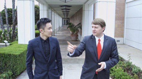 Li Zhen with President Nixon's grandson Christopher Nixon Cox at Richard Nixon Library &amp; Birthplace- producing documentary DREAM ROAD for China Central Television 002