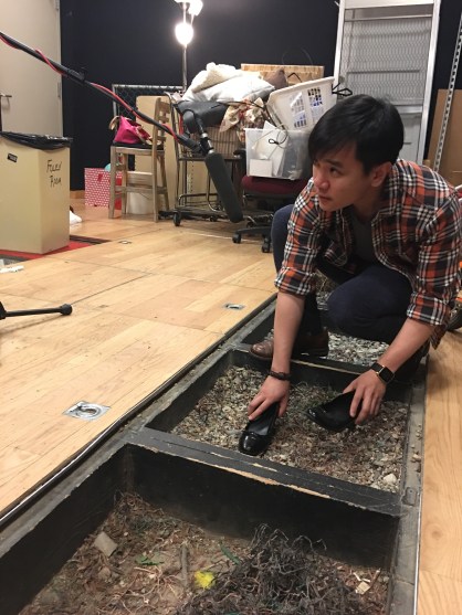 Randolph Performing Foley Footsteps