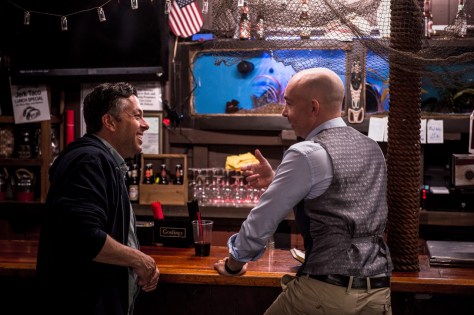 Scrimmy and Will Shivers on set in between takes